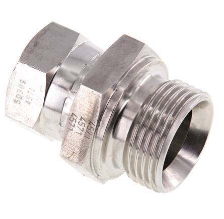 G 3/4'' x G 1'' F/M RVS Neusstuk 175 Bar - Hydrauliek
