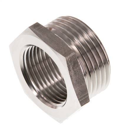 G 3/4'' x G 1'' F/M RVS Verloopring 40 Bar
