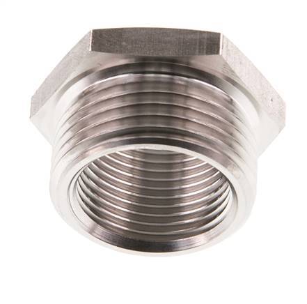 G 3/4'' x G 1'' F/M RVS Verloopring 40 Bar