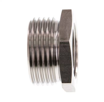 G 3/4'' x G 1'' F/M RVS Verloopring 40 Bar
