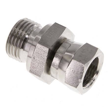 G 3/8'' x G 1/2'' F/M RVS Neusstuk 350 Bar - Hydrauliek