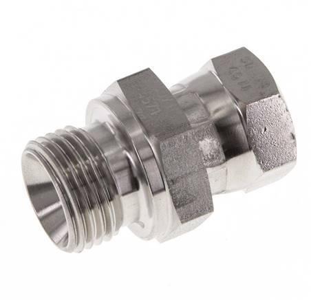 G 3/8'' x G 1/2'' F/M RVS Neusstuk 350 Bar - Hydrauliek
