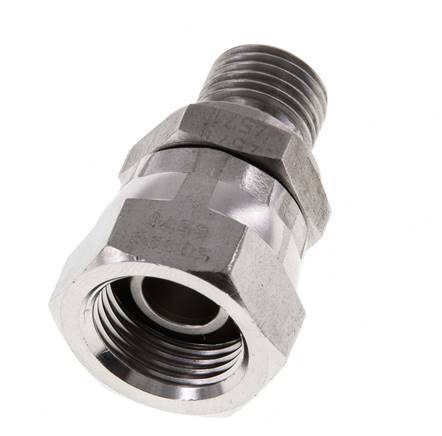 G 3/8'' x G 1/4'' F/M RVS Neusstuk 350 Bar - Hydrauliek