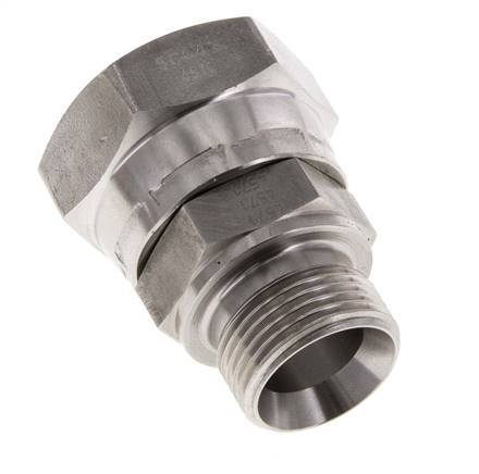 G 1'' x G 3/4'' F/M RVS Neusstuk 150 Bar - Hydrauliek