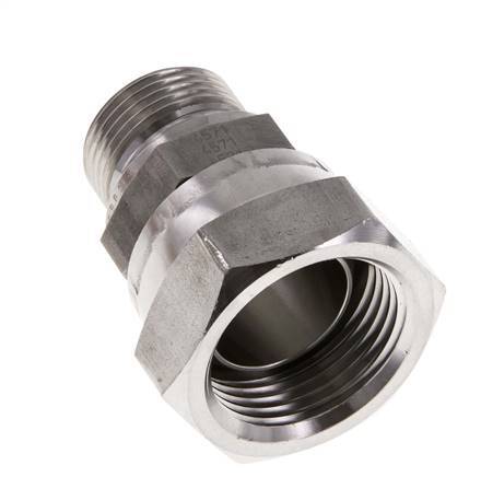 G 1'' x G 3/4'' F/M RVS Neusstuk 150 Bar - Hydrauliek