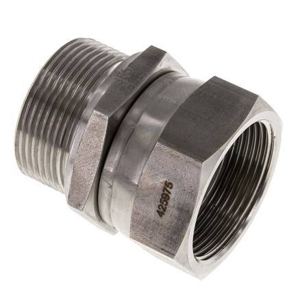 G 1 1/2'' F/M RVS Neusstuk 125 Bar - Hydrauliek