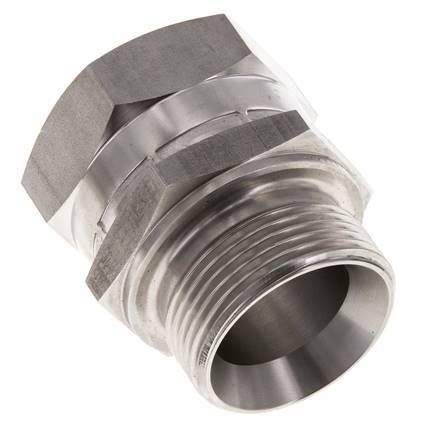 G 1 1/4'' F/M RVS Neusstuk 150 Bar - Hydrauliek