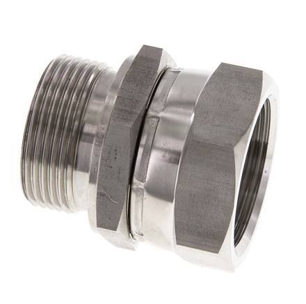 G 1 1/4'' F/M RVS Neusstuk 150 Bar - Hydrauliek