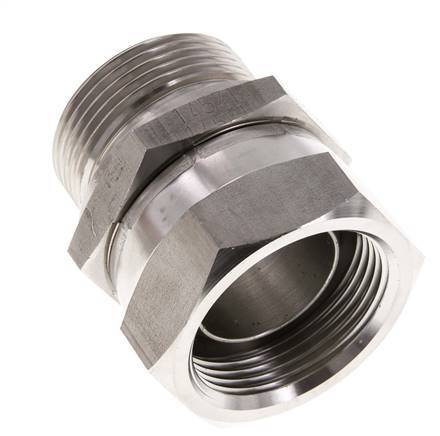 G 1 1/4'' F/M RVS Neusstuk 150 Bar - Hydrauliek