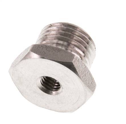 M5 x G 1/4'' F/M RVS Verloopring 40 Bar