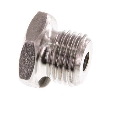 M5 x G 1/4'' F/M RVS Verloopring 40 Bar