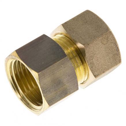 G 1/2'' x 15mm Messing Rechte Knelfitting 82 Bar DIN EN 1254-2