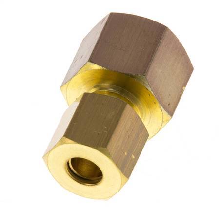 G 1/4'' x 6mm Brass Straight Compression Fitting 150 Bar DIN EN 1254-2 [2 Pieces]