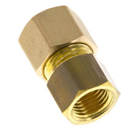 G 1/4'' x 10mm Messing Rechte Knelfitting 95 Bar DIN EN 1254-2