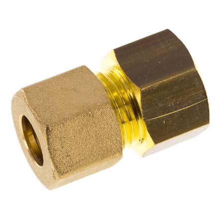 G 3/8'' x 10mm Messing Rechte Knelfitting 95 Bar DIN EN 1254-2