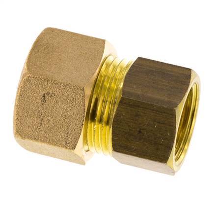 G 3/8'' x 14mm Messing Rechte Knelfitting 89 Bar DIN EN 1254-2