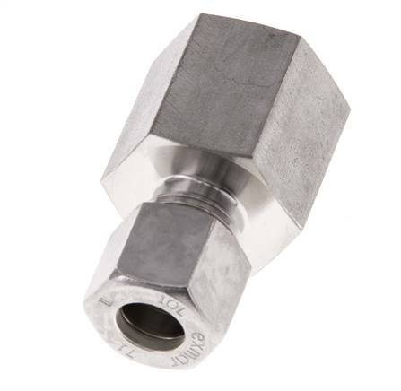 G 1/2'' x 10L RVS Rechte Knelfitting 315 Bar DIN 2353