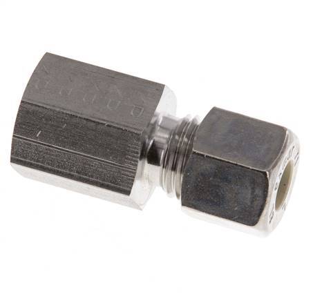 G 1/4'' x 8L RVS Rechte Knelfitting 315 Bar DIN 2353