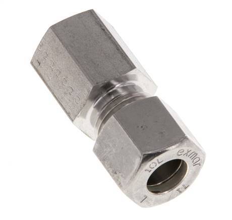 G 1/4'' x 10L RVS Rechte Knelfitting 315 Bar DIN 2353