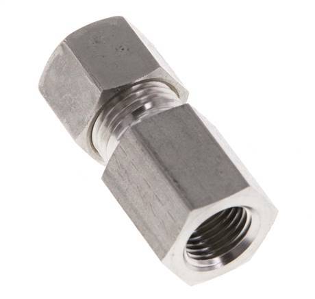 G 1/4'' x 10L RVS Rechte Knelfitting 315 Bar DIN 2353