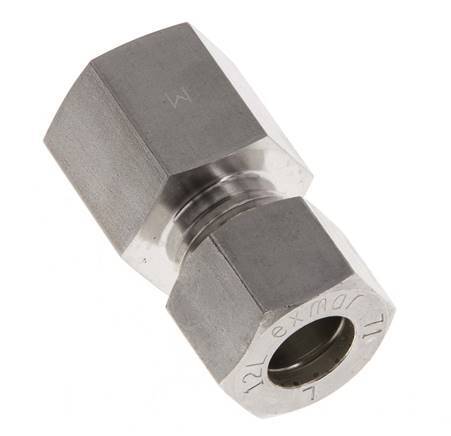 G 3/8'' x 12L RVS Rechte Knelfitting 315 Bar DIN 2353