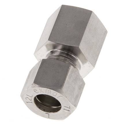 G 3/8'' x 12L RVS Rechte Knelfitting 315 Bar DIN 2353