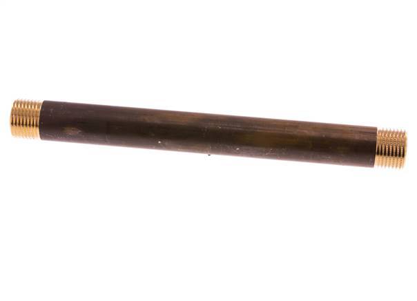 G 1/2'' Messing Dubbele Pijpnippel 16 Bar DIN 2982 - 200mm