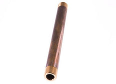 G 1/2'' Messing Dubbele Pijpnippel 16 Bar DIN 2982 - 200mm