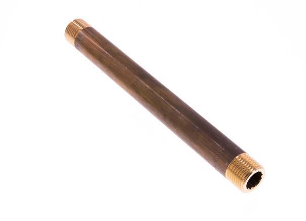 G 1/2'' Messing Dubbele Pijpnippel 16 Bar DIN 2982 - 200mm