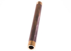G 1/2'' Messing Dubbele Pijpnippel 16 Bar DIN 2982 - 200mm