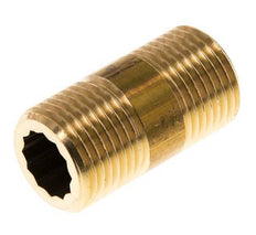 G 1/2'' Brass Double Pipe Nipple 16 Bar DIN 2982 - 40mm