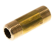G 1/2'' Brass Double Pipe Nipple 16 Bar DIN 2982 - 60mm