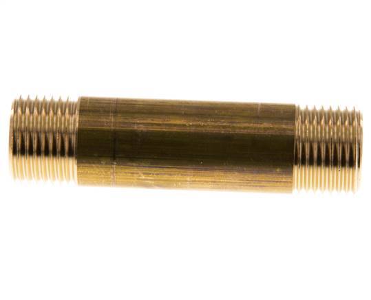 G 1/2'' Messing Dubbele Pijpnippel 16 Bar DIN 2982 - 80mm
