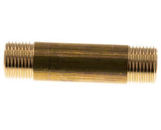 G 1/2'' Messing Dubbele Pijpnippel 16 Bar DIN 2982 - 80mm