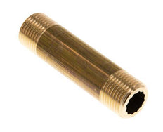 G 1/2'' Messing Dubbele Pijpnippel 16 Bar DIN 2982 - 80mm