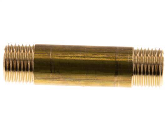 G 1/2'' Messing Dubbele Pijpnippel 16 Bar DIN 2982 - 80mm