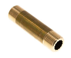 G 1/2'' Messing Dubbele Pijpnippel 16 Bar DIN 2982 - 80mm