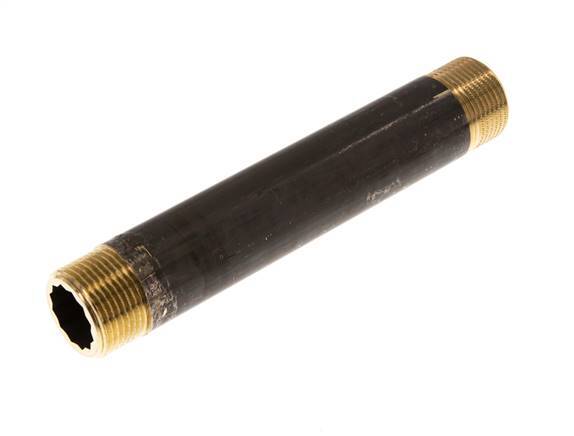 G 3/4'' Brass Double Pipe Nipple 16 Bar DIN 2982 - 150mm