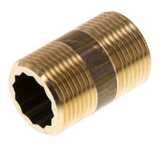 G 3/4'' Messing Dubbele Pijpnippel 16 Bar DIN 2982 - 40mm