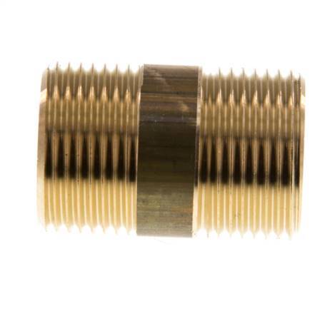 G 3/4'' Messing Dubbele Pijpnippel 16 Bar DIN 2982 - 40mm