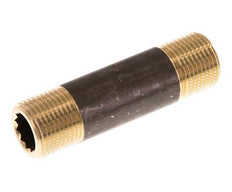 G 3/8'' Messing Dubbele Pijpnippel 16 Bar DIN 2982 - 60mm