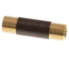 G 3/8'' Messing Dubbele Pijpnippel 16 Bar DIN 2982 - 60mm