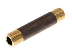 G 3/8'' Messing Dubbele Pijpnippel 16 Bar DIN 2982 - 80mm