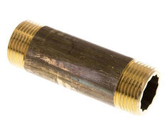 G 1'' Brass Double Pipe Nipple 16 Bar DIN 2982 - 100mm