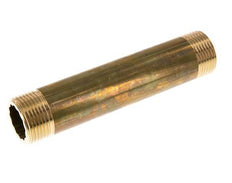 G 1'' Brass Double Pipe Nipple 16 Bar DIN 2982 - 150mm