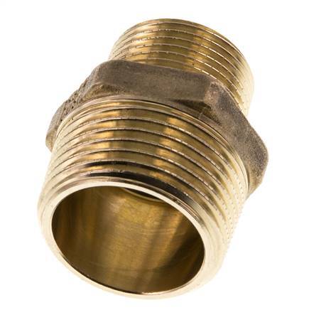 R 1'' x R 3/4'' Messing Borstnippel 16 Bar