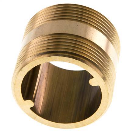 G 1 1/2'' Brass Double Pipe Nipple 16 Bar DIN 2982 - 40mm