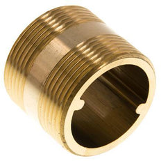 G 1 1/2'' Brass Double Pipe Nipple 16 Bar DIN 2982 - 40mm