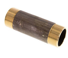 G 1 1/4'' Brass Double Pipe Nipple 16 Bar DIN 2982 - 120mm