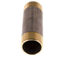 G 1 1/4'' Brass Double Pipe Nipple 16 Bar DIN 2982 - 120mm